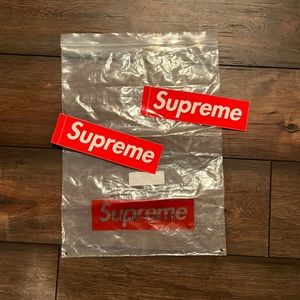 Authentic Supreme Plastic Bag with Two Stickers
